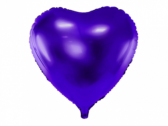 Hartenballon folie - Paars - 45 cm