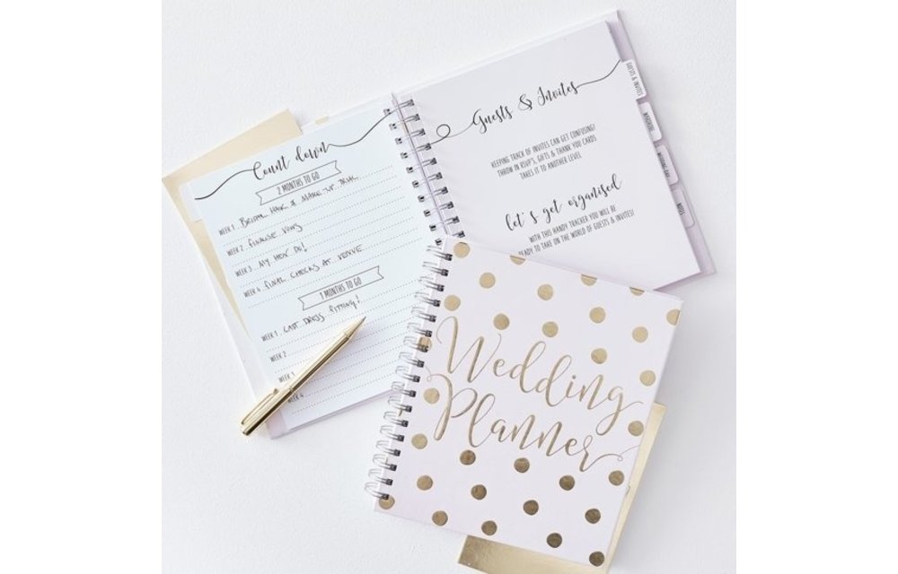 Weddingplanner bruiloft planner boek | Engelstalig | Goud