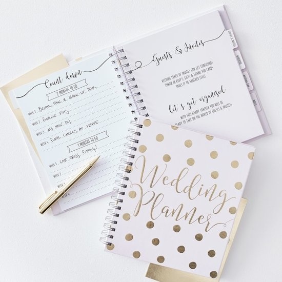 Weddingplanner bruiloft planner boek | Engelstalig | Goud