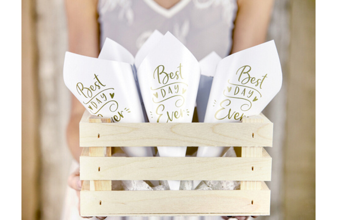 Confetti cones / patatzak / snoepzak | Best day ever | 10 stuks