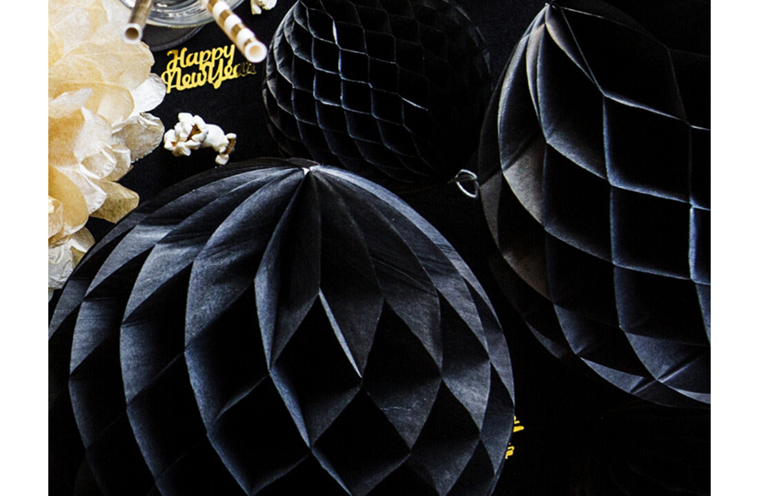 Honeycomb bal | Zwart | 40 cm