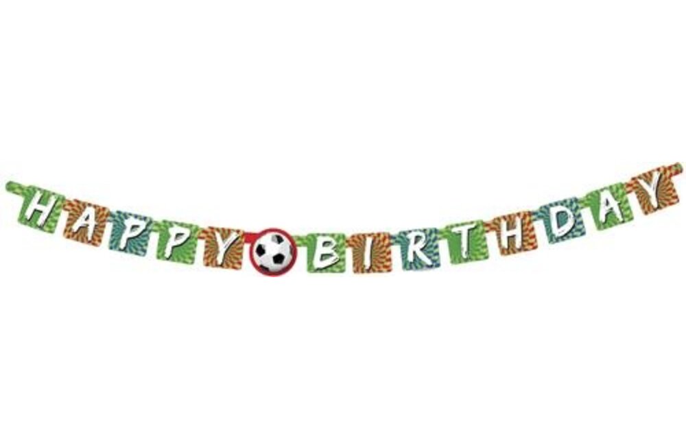 Letterslinger Happy birthday - Voetbal