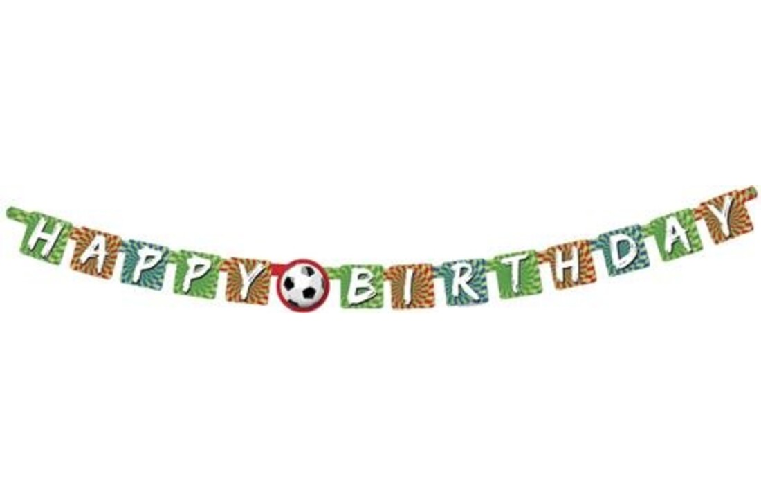 Letterslinger Happy birthday - Voetbal