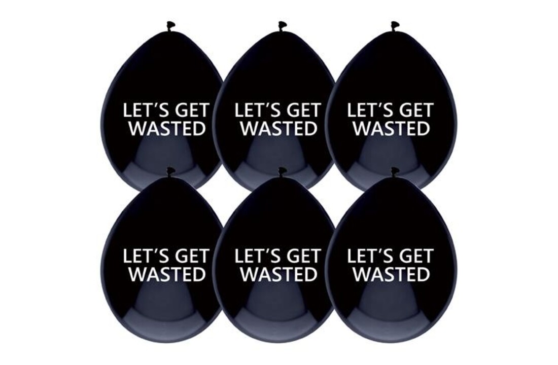 Ballonnen Let's get wasted - 6 stuks
