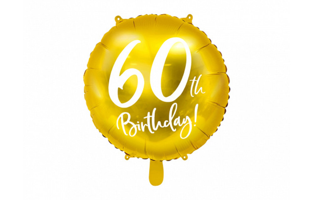 Folieballon 60th birthday - 60e verjaardag