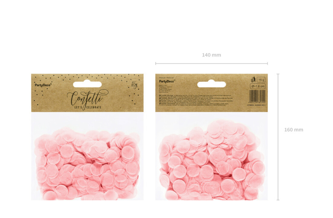Confetti roze luxe - 15 gram