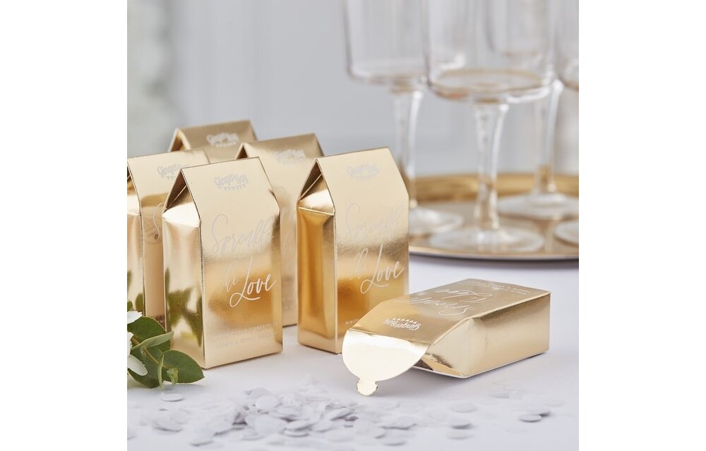 Biologisch afbreekbare bruiloft confetti - Goud - Sprinkle the love