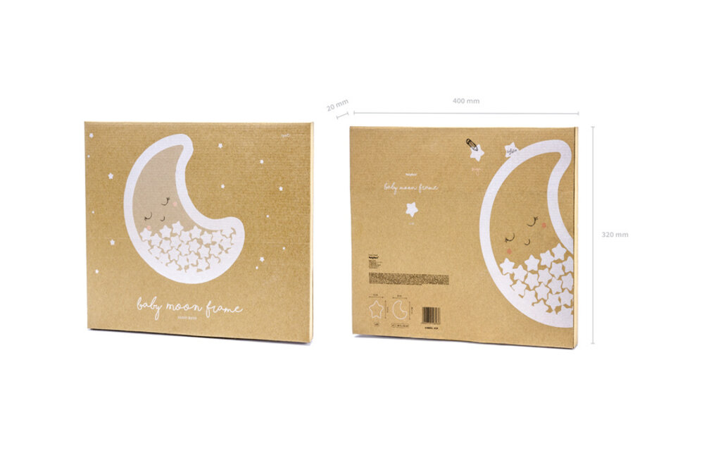 Maan & sterren houten gastenboek | 30 sterren | Babyshower | Geboorte