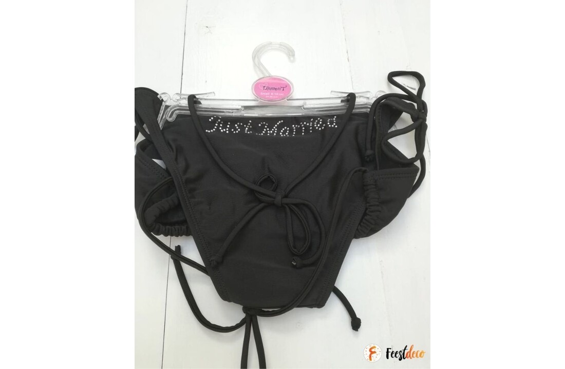 Bikini Just Married | Zwart | Bruiloft | Huwelijksreis