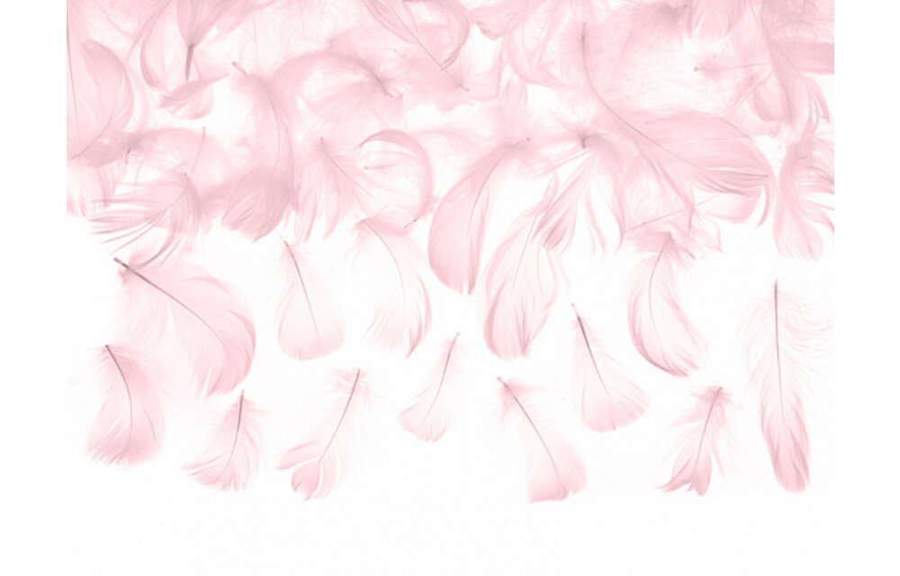Roze decoratieve veren - 3 gram