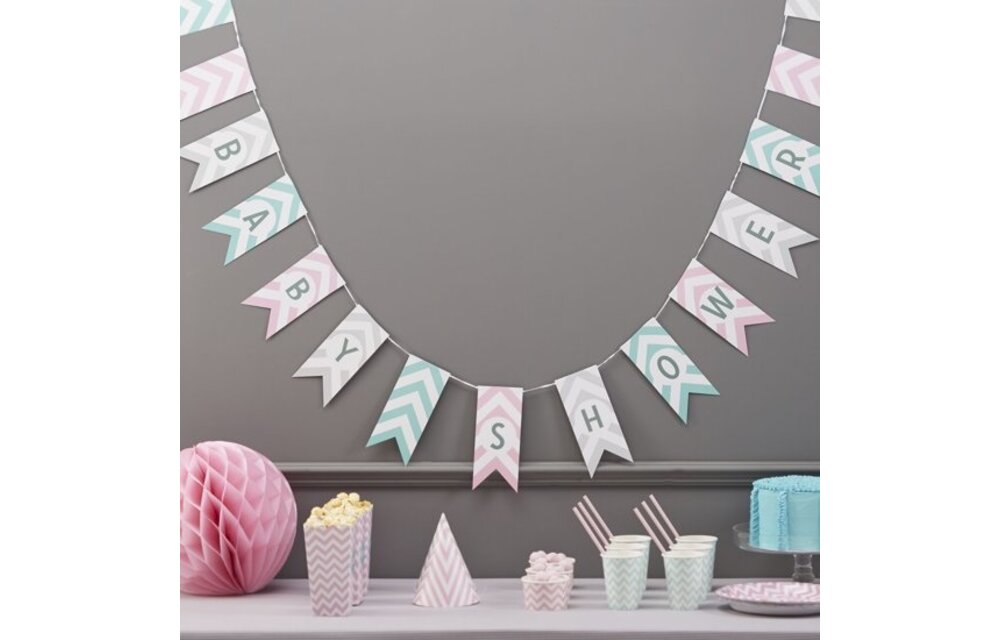 Babyshower slinger Pastel - 3,5 meter