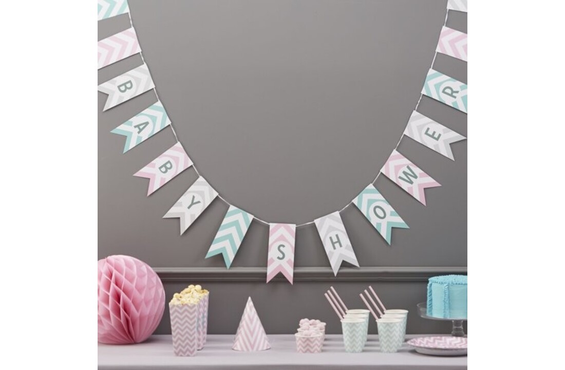 Babyshower slinger Pastel - 3,5 meter
