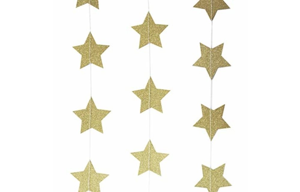 Slinger gouden sterren glitters | 5 meter