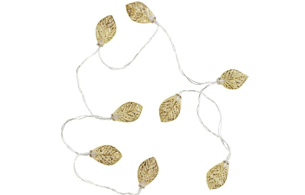 Gouden LED verlichting blaadjes lichtslinger | Goud | 1.5 meter