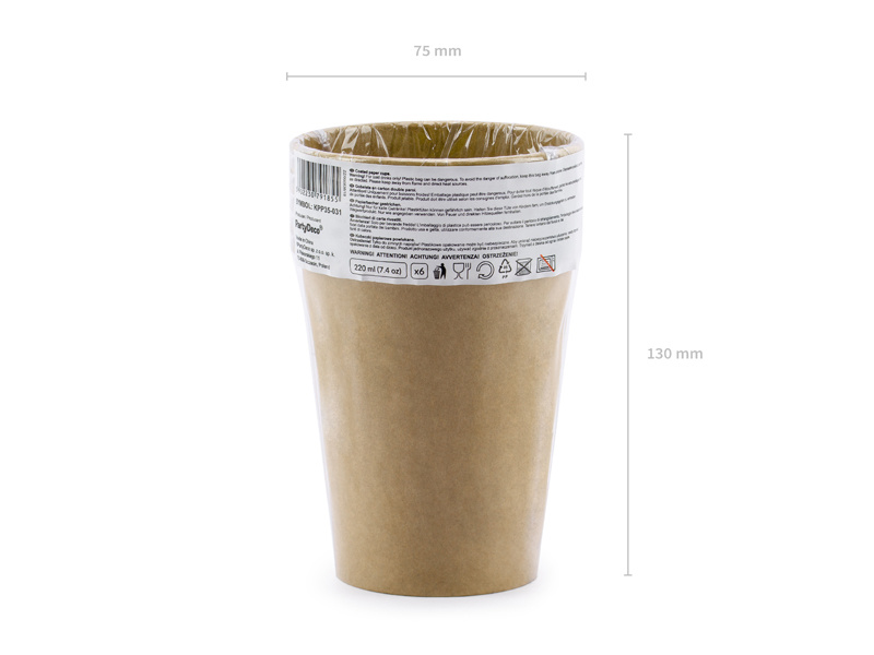 Bekers kraft | 6 stuks