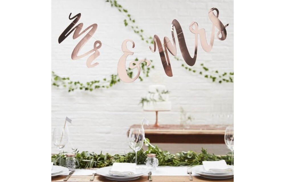Slinger Mr & Mrs rose goud | 1,5 meter