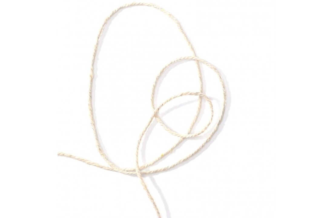 Baker's twine naturel-zilver | 20 meter | 2 mm breed