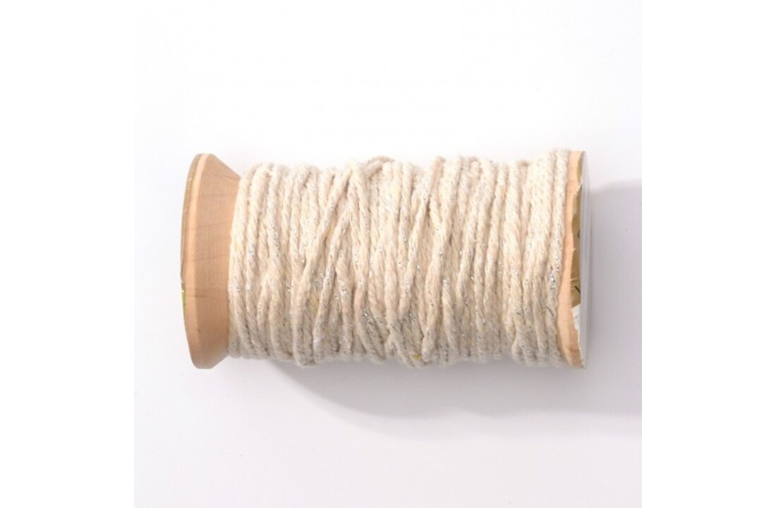 Baker's twine naturel-zilver | 20 meter | 2 mm breed