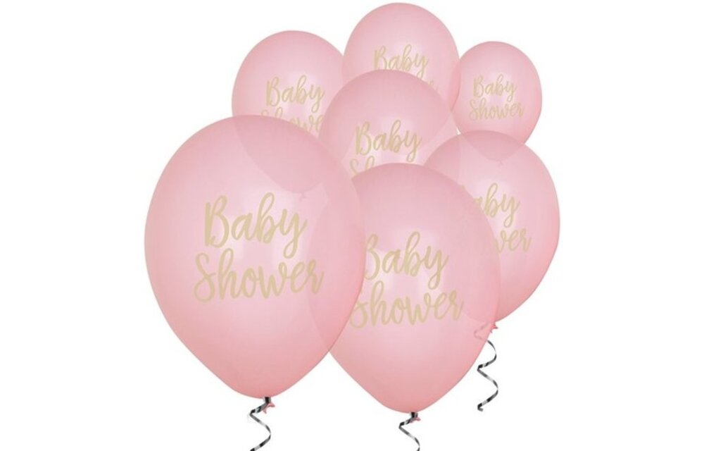 Babyshower ballonnen - roze - 8 stuks