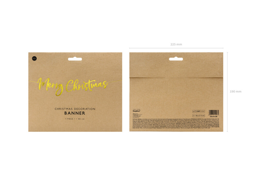 Merry Christmas gouden slinger