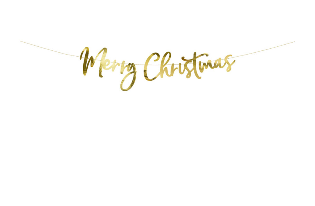 Merry Christmas gouden slinger