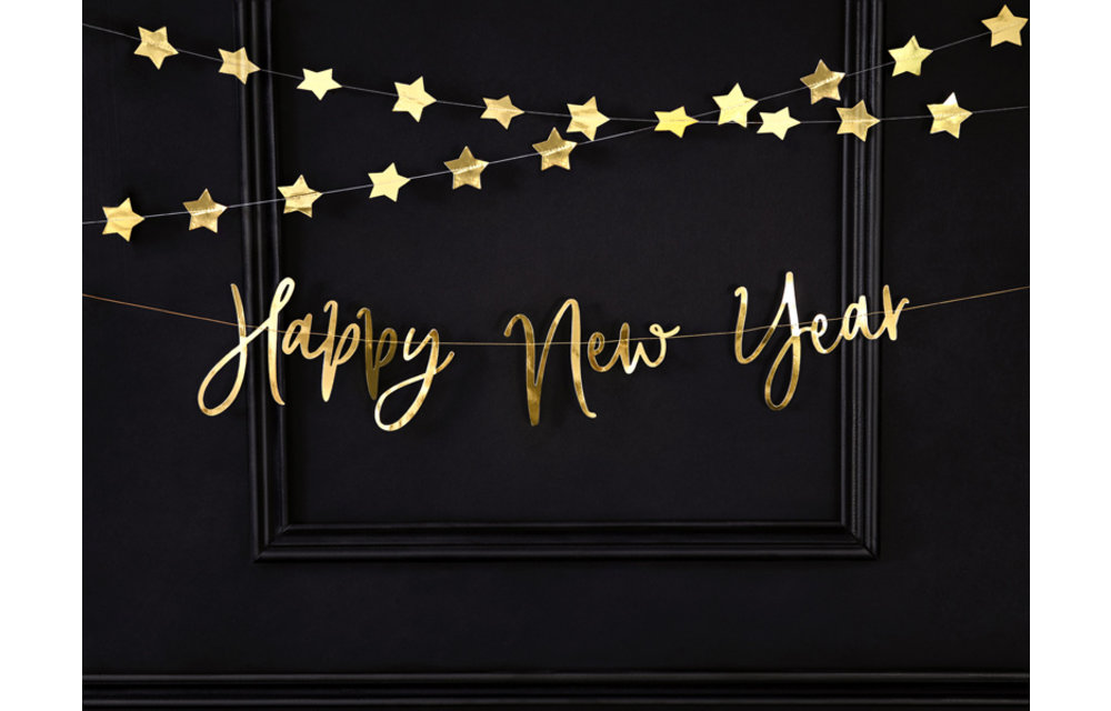Happy New Year gouden slinger