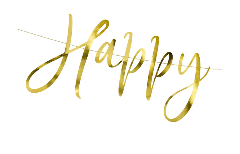 Happy New Year gouden slinger