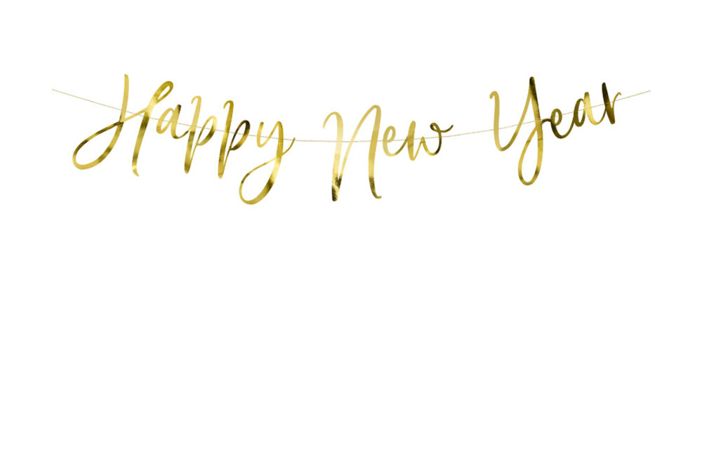 Happy New Year gouden slinger