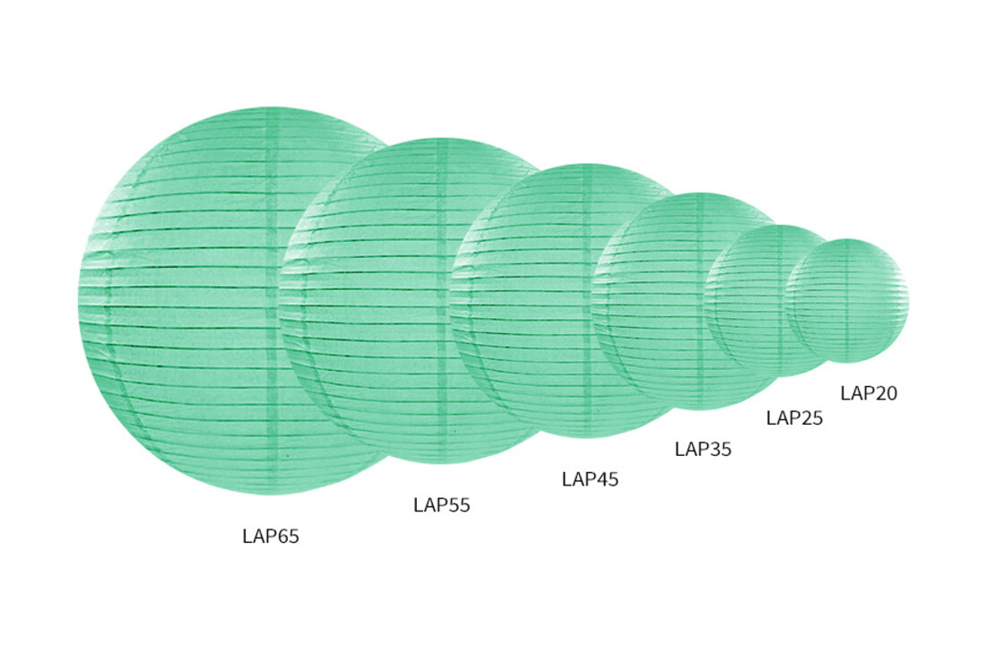 Papieren lampion 20 cm - mintgroen
