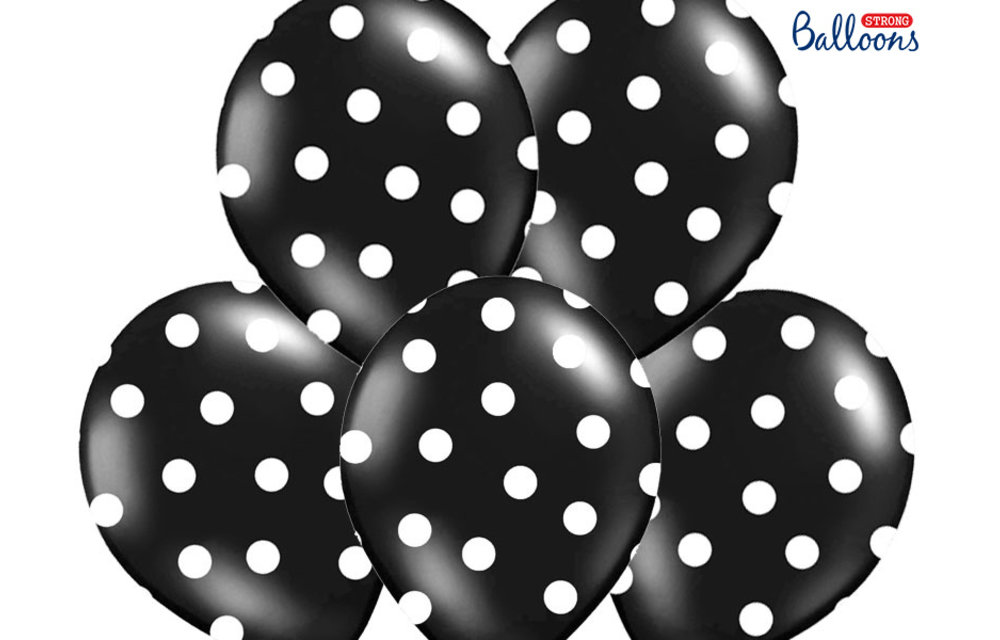 Ballonnen stippen zwart/wit