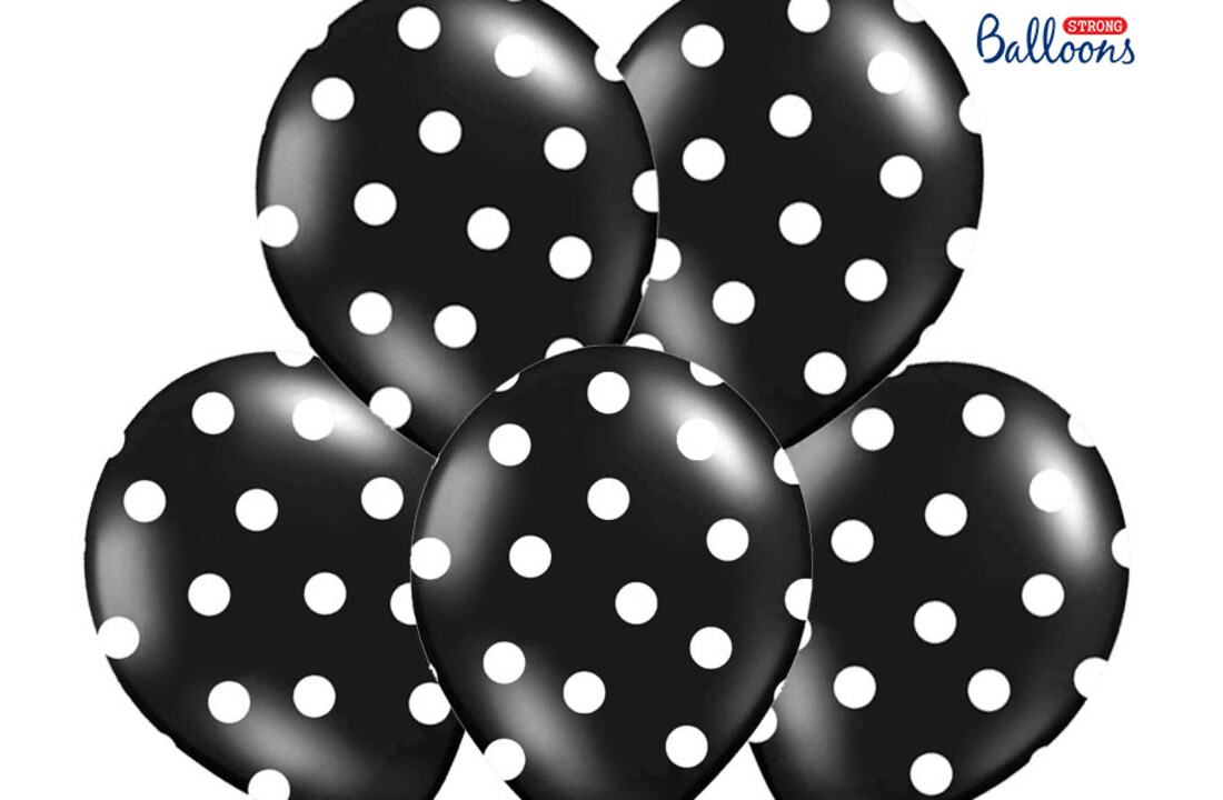 Ballonnen stippen zwart/wit