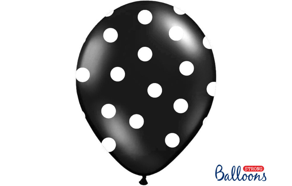 Ballonnen stippen zwart/wit