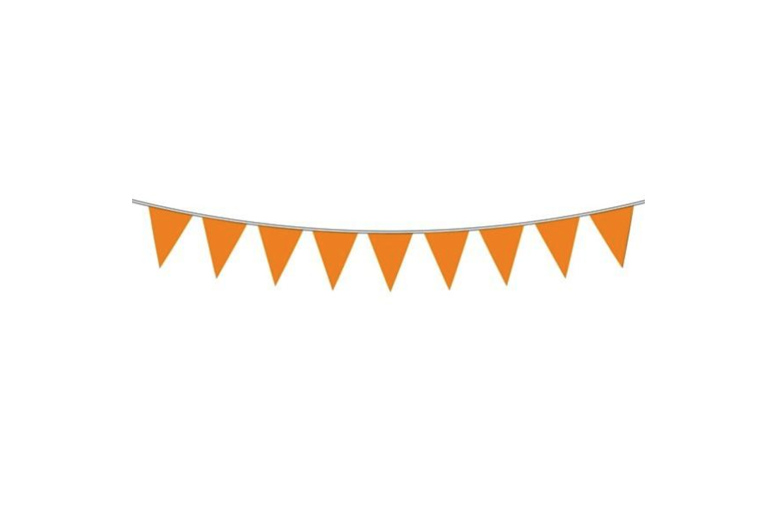 Vlaggenlijn oranje - 10 meter
