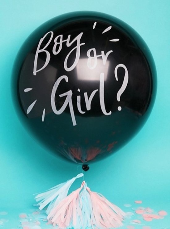 Gender Reveal ballon groot - Boy or Girl?