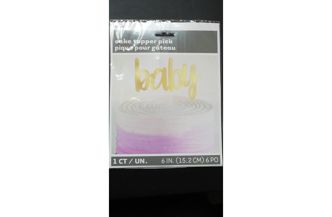 Baby taarttopper goud