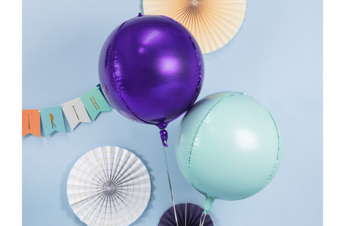 Folieballon bal paars - 40 cm