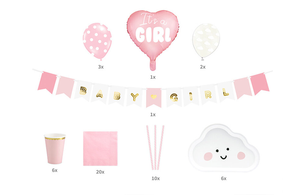 Babyshower pakket - It's a girl - meisje