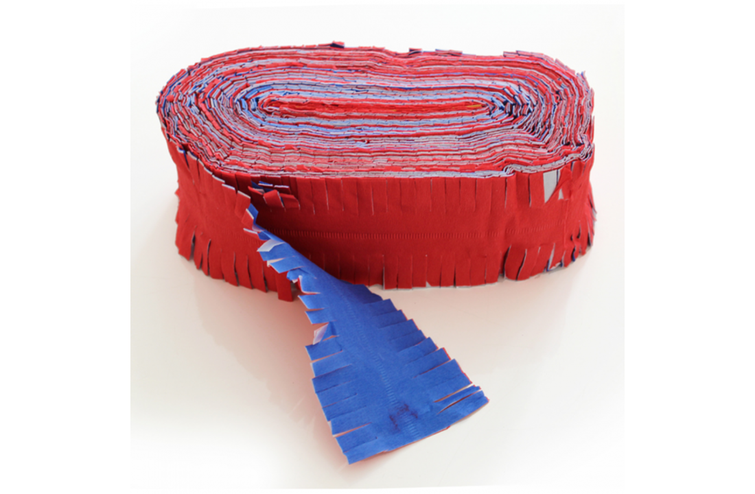 Crepe garland rood-wit-blauw - 24 meter - brandvertragend