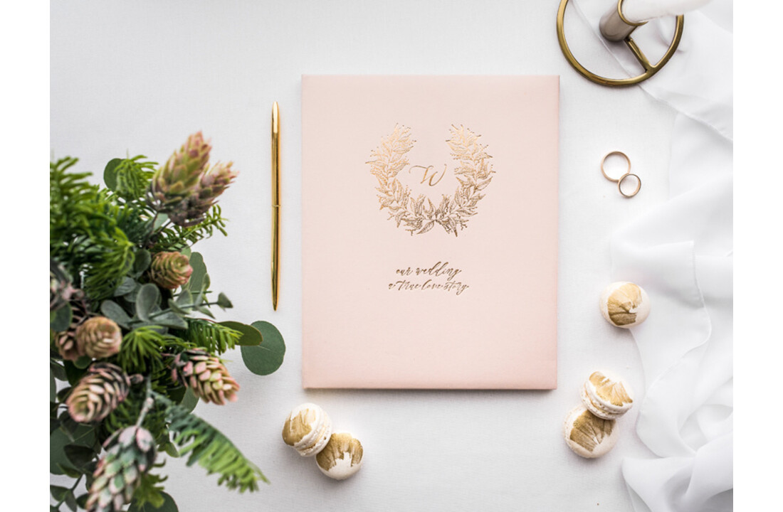 Gastenboek poederroze - Our wedding
