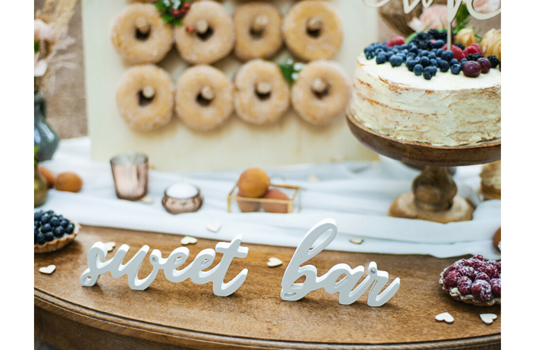 Sweet bar - Houten decoratie - wit