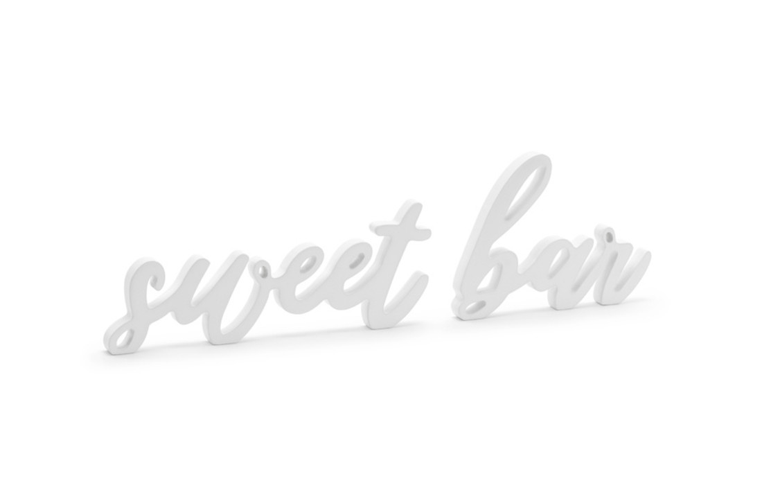 Sweet bar - Houten decoratie - wit