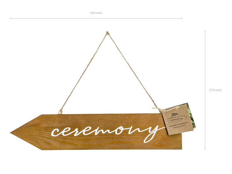 Houten wegwijzer pijl - Ceremony