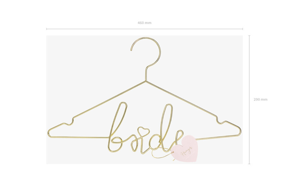 Kledinghanger bride - goud metaal