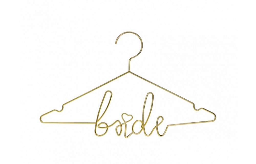 Kledinghanger bride - goud metaal