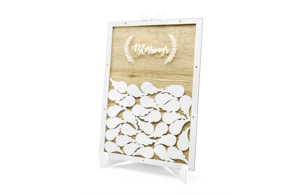Gastenboek blessings - 30 houten vleugeltjes