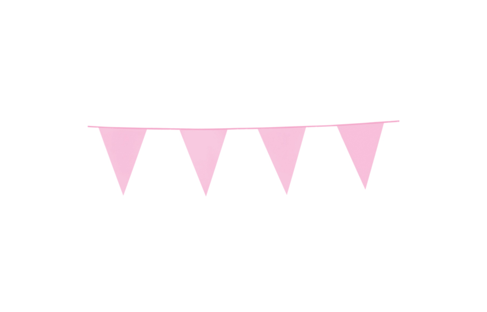 Vlaggenlijn licht roze - 10 meter