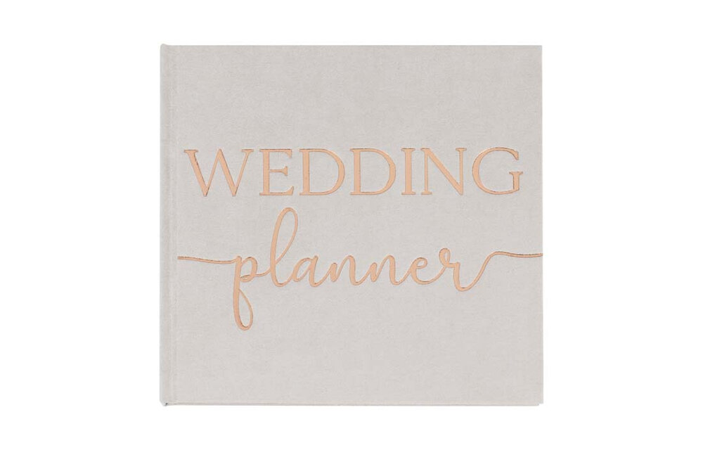 Weddingplanner boek | Engelstalig | Grijs suede