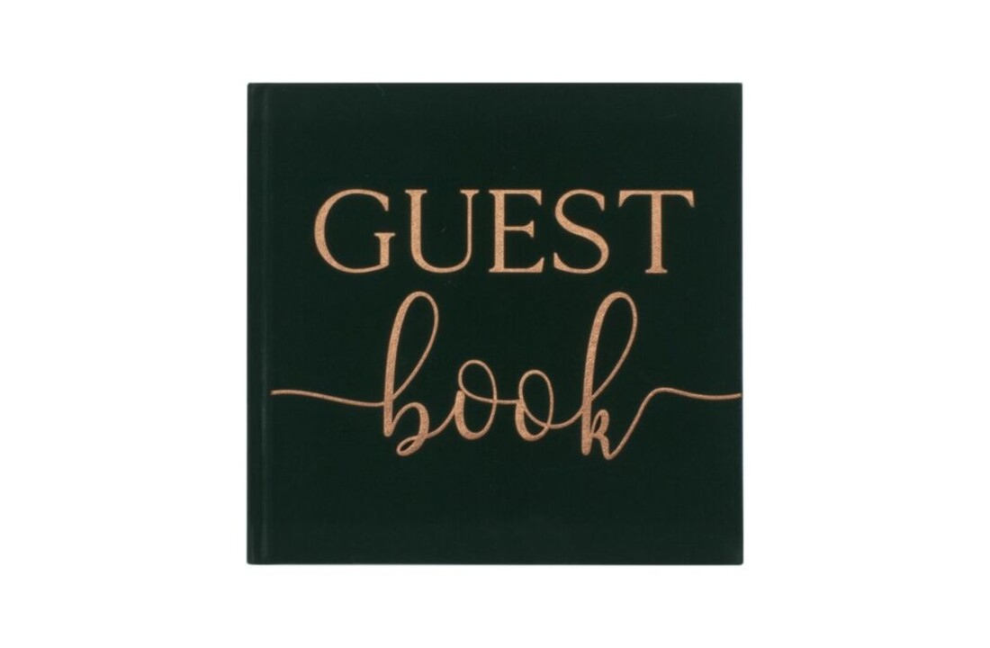 Gastenboek velvet groen - 32 pagina's