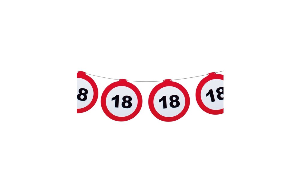 Bordjesslinger verkeersbord 18 jaar - 12 meter