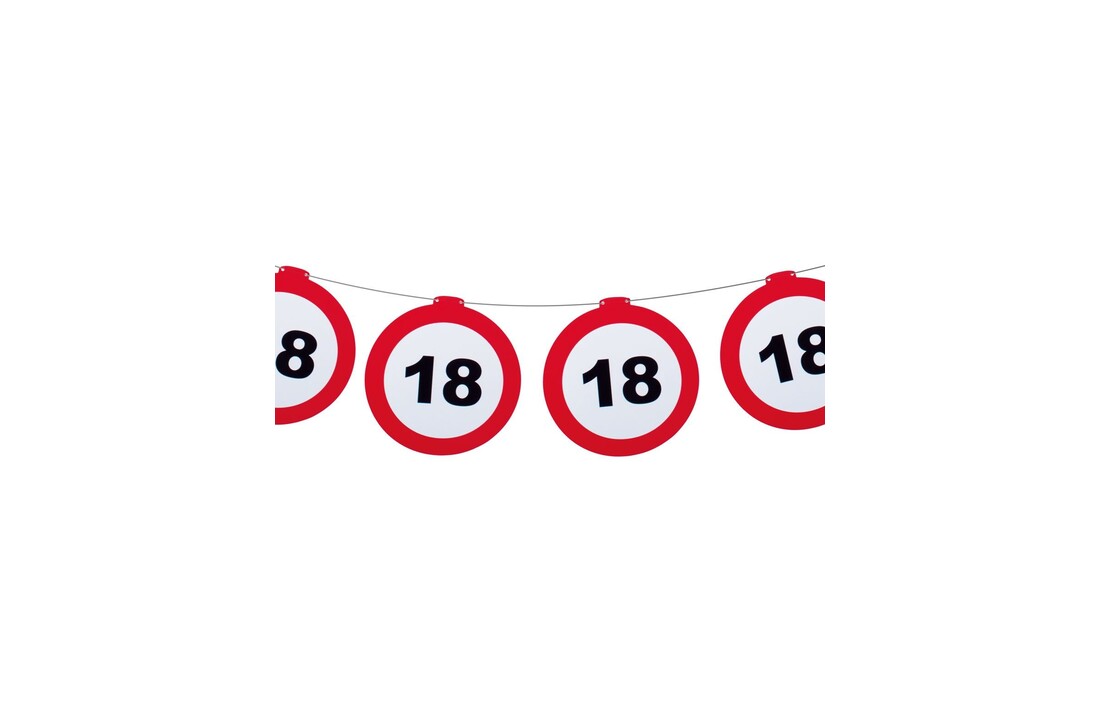 Bordjesslinger verkeersbord 18 jaar - 12 meter